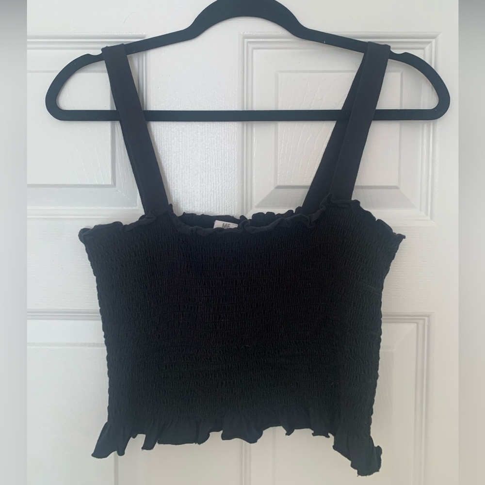 Black ruched tank